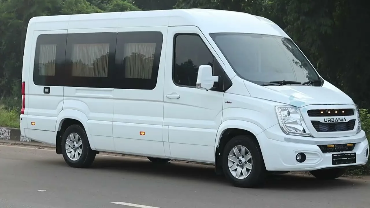 White passenger van