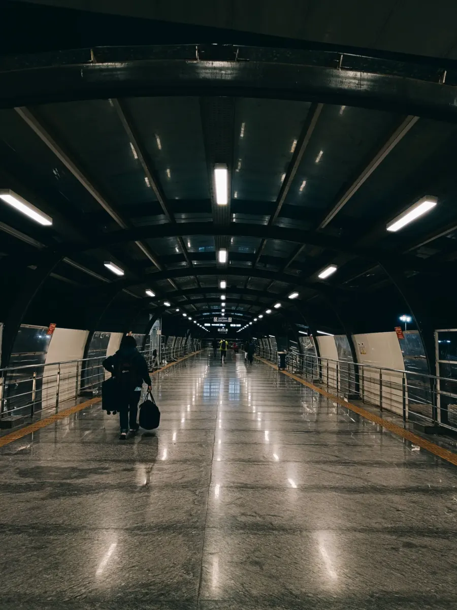 Airport terminal interior for an airport transfer enquiry