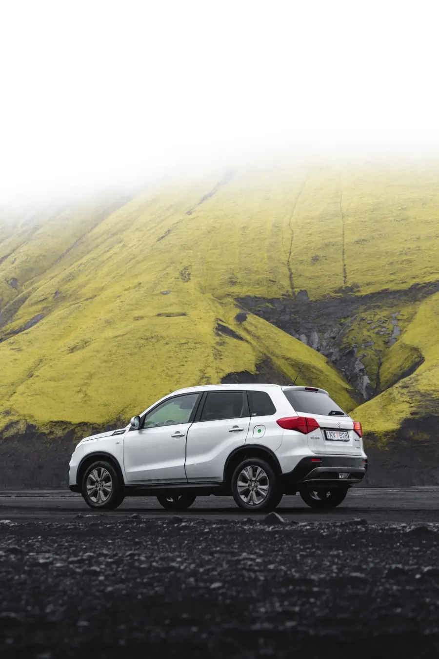 Car rental vehicle on a road